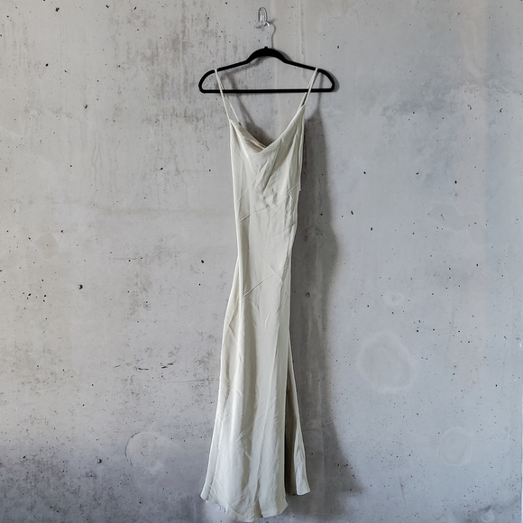 silk maxi slip dress